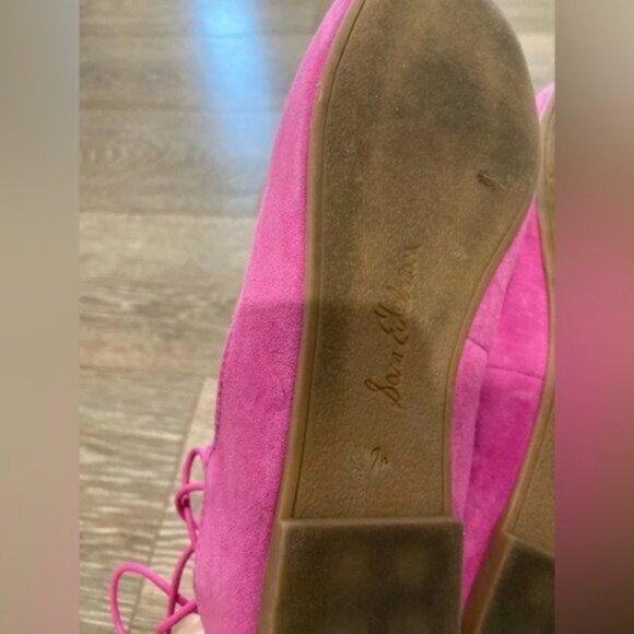 Sam Edelman Leather Balletcore Lace Up Boho Pink Colorful Beachy Flats - Picture 11 of 11